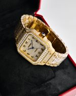 Cartier Santos Collection Diamond Set, Fully Set with Diamonds