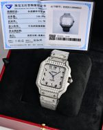 Cartier Santos Collection Diamond Set, Fully Set with Diamonds - Image 8