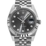 Rolex Datejust 41 126334 Stainless Steel Slate Diamond Dial Jubilee