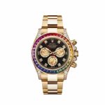 Rolex Daytona 126598RBOW 'Rainbow' Yellow Gold Black Dial Sapphire Bezel - Image 4